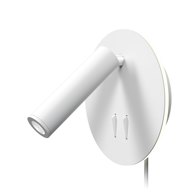 Aspatria 2-Light LED Wall Spotlight, Matt White