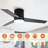 48" Figgs 3 - Blade LED Flush Mount Ceiling Fan with Remote Control and Light Kit Included-656453567