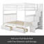 Lit superposé double au-dessus de double avec tiroirs Juntunen Kids-905384494
