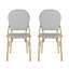 Chaises d'extérieur pour 2 personnes, grises, aluminium et français, jardin rouille et autres