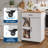 Kitchen Island with Drop Leaf, Rolling Kitchen Island on Wheels with Storage, Island Cart with 2 Open Shelves,1 Drawer for Kitchen, Dining Room-1868835218