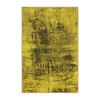 Tapis jaunes modernes Mid-Century 2607