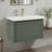 Barkley 30" Floating & Wall-Mounted Single Bathroom Vanity In Vintage Green With Ceramic Integrated Sink And Countertop