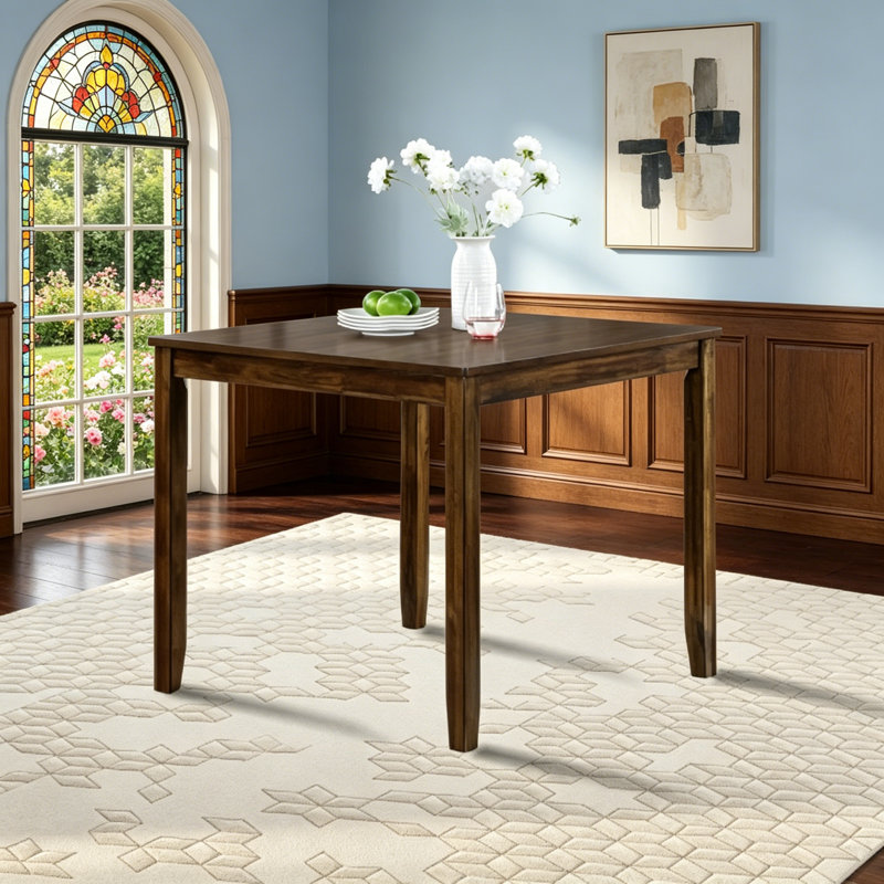 Table carrée en bois, Noyer