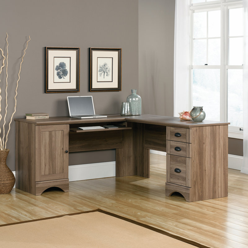 Bureau en L Danyelle, Chêne salé