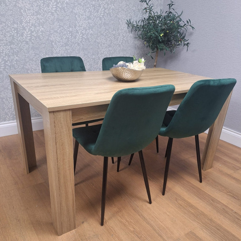 Rihann 4 - Person Dining Set, Green