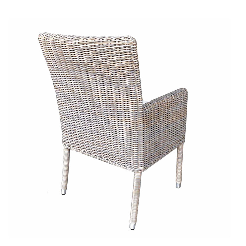 Delaplaine Wicker Premium All-Weather Wicker Outdoor Dining Armchair with Cushion