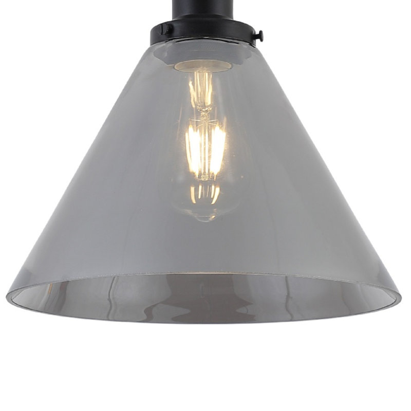 Aadhiran 1 - Light Cone Pendant, Smoked, Antique Brass