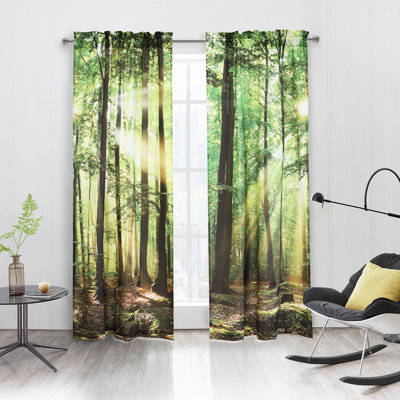 Paire de rideaux semi-transparents avec passe-tringle Brookmont