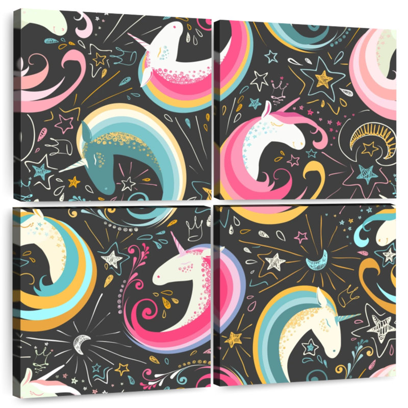 Motif de licorne Ashelle, H 38 po x l 38 po