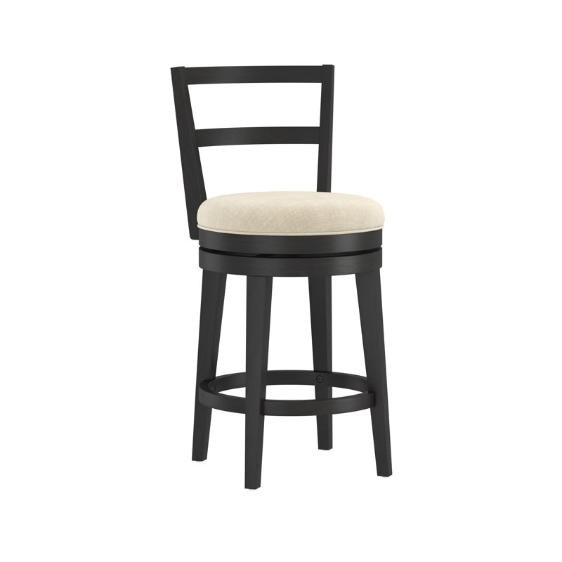 Salizan Swivel Upholstered Counter Stool with Solid Wood Frame, Counter Stool (26.25" Seat Height)