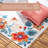 TOWN & COUNTRY EVERYDAY Hibiscus Bloom Border Modern Floral Outdoor Rug Grey/Red/Blue-97549328