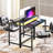 Gaming Desk, Small Computer Desk With Charging Station and LED Lights