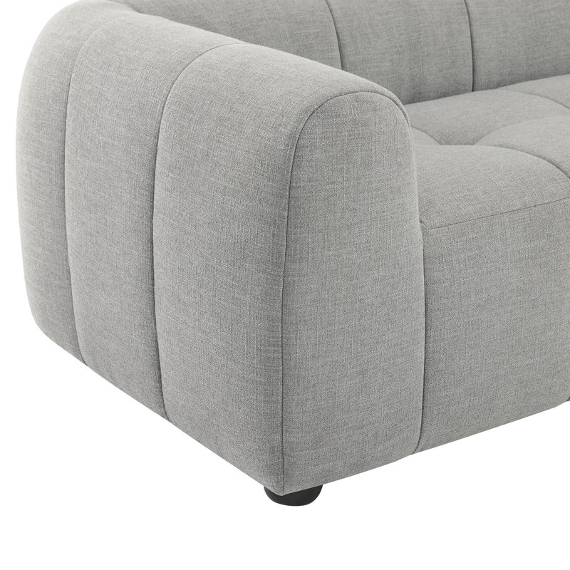 Liana Upholstered Fabric Sofa, Pewter