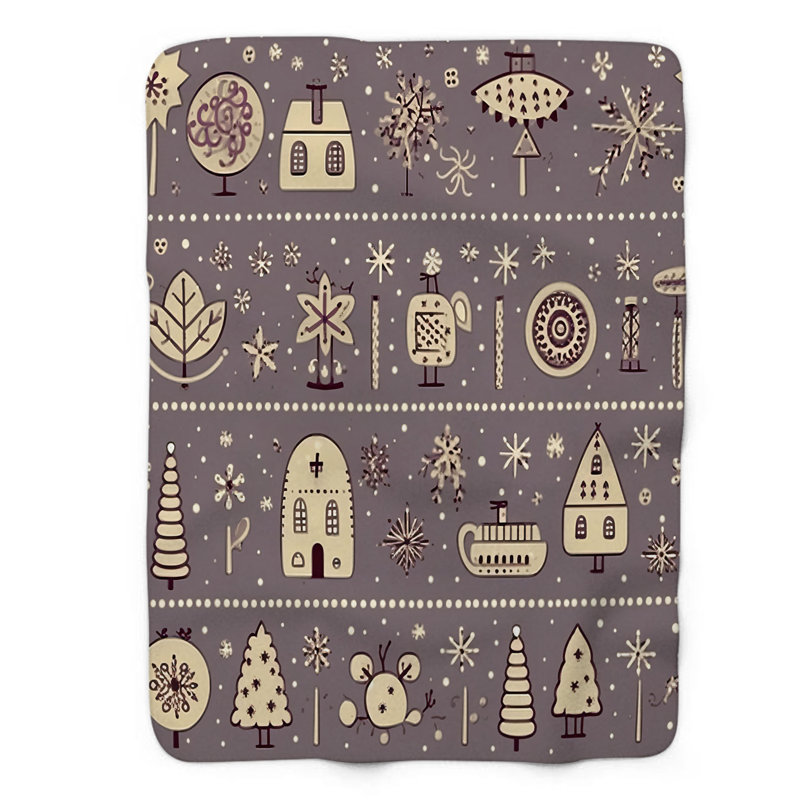 Snowfall Dots - 1 Piece Premium Blanket, 50" W x 60" L