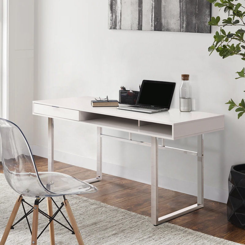 Bureau Bartholmey, Blanc / argent