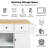 White Kitchen Island With Adjustable Shelves, Drop Countertop & 5 Rolling Wheels Stylish Shelves And Towel Holder-1897282130