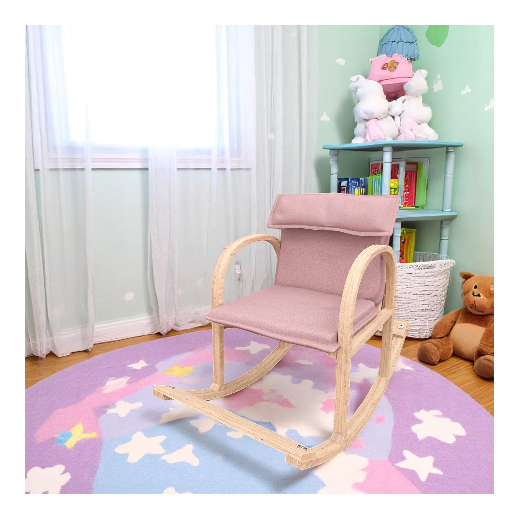 Harriet Bee Modern Rocking Chair For Kids, Modern Accent Rocker ...