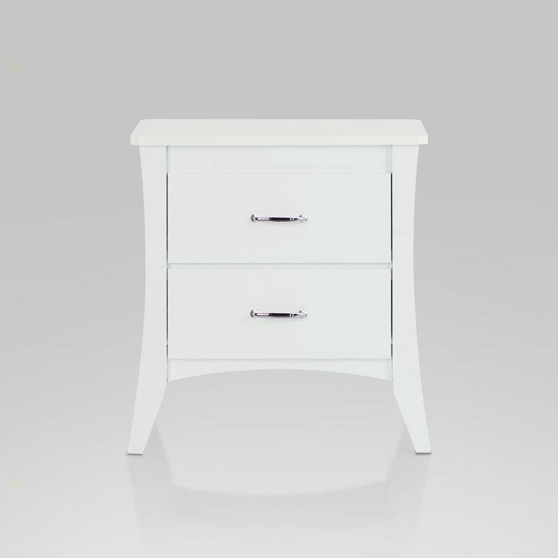 Babb White Finish Accent Table
