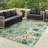 Blodewn Outdoor Rug Floral Design Performance Area Rug Green Yellow-1326620449