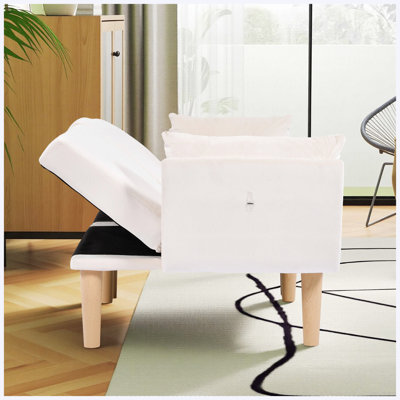 72 Inch Foldable Green Double Sofa, Soft Velvet Upholstery, Comfortable Leisure 2‑Person Couch for Living Room Apartment.