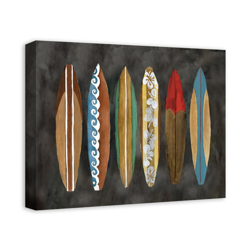 " Vintage Surfboards " Print, 16" H x 20" W x 1.25" D