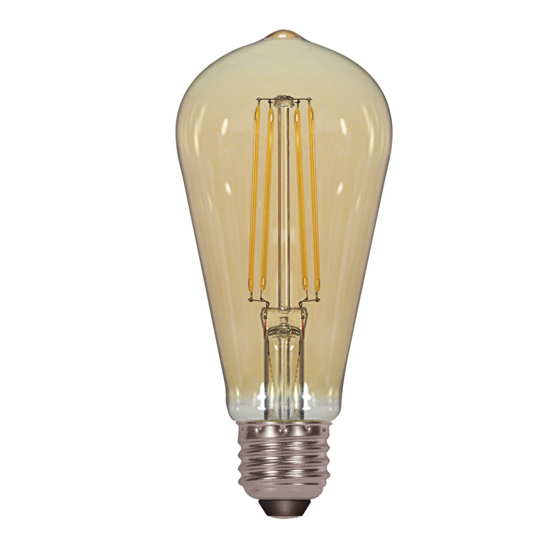4,5 watts (40 watts équivalent), ampoule à del st19, ampoule à intensité variable, blanc chaud (2000k) e26/moyen (standard) base