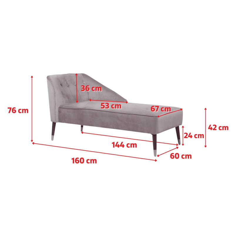 Bert Velvet Chaise Lounge, Emerald Green
