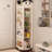 Beige Modern Manufactured wood rotating bookshelf