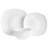 Fitz and Floyd Nevaeh White 12-Piece Lightweight Bone China Dinnerware Set, Service for 4