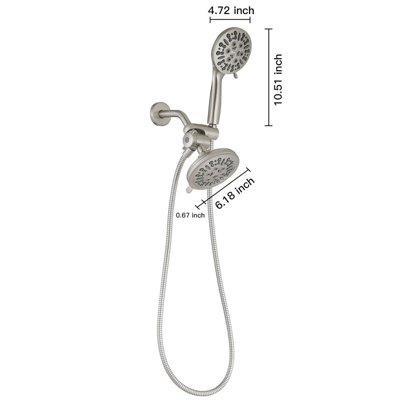 Dual Shower Head 1.8 GPM GPM, Brushed Nickel