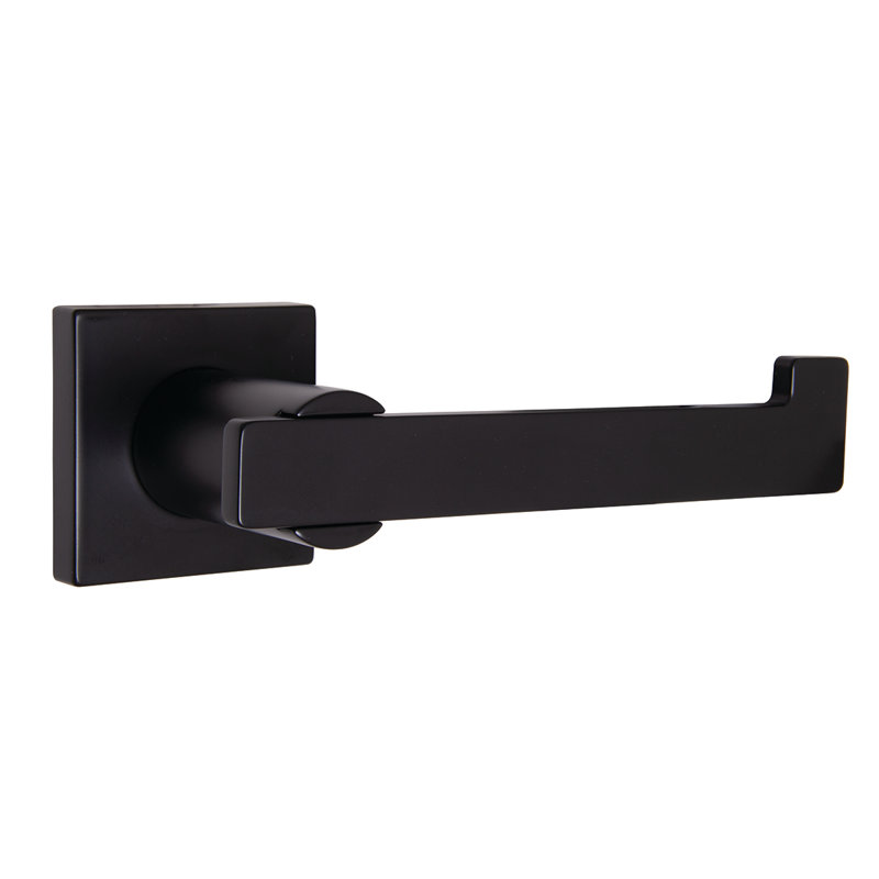 Porte-papier hygiénique à fixation murale Lura, Noir mat