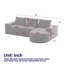 Canapé modulaire Chenille Cloud Curved-1733031647