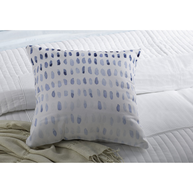 Coussin décoratif à pois intérieur / extérieur Social, 18 po x 18 po