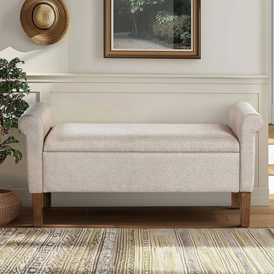 Banc de rangement rembourré Aubrey