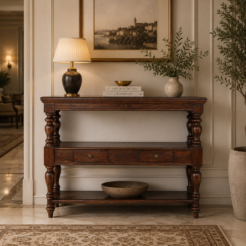 110cm Solid Wood Console Table