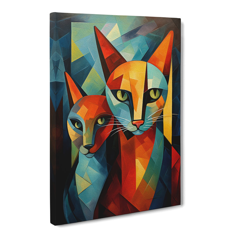 Egyptian Cat Cubism - Print, 76cm H x 50cm W x 3cm D