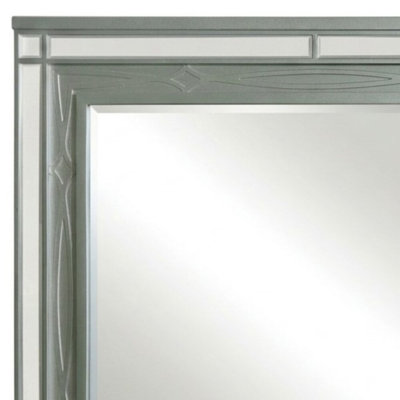 Miroir rectangulaire en bois avec cadre l 49 po x H 40 po Brookesia