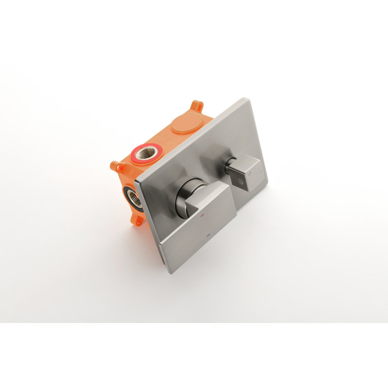 Remplacement de l'ensemble de valve de poignée de douche à 3 voies en laiton massif, Brushed Nickel