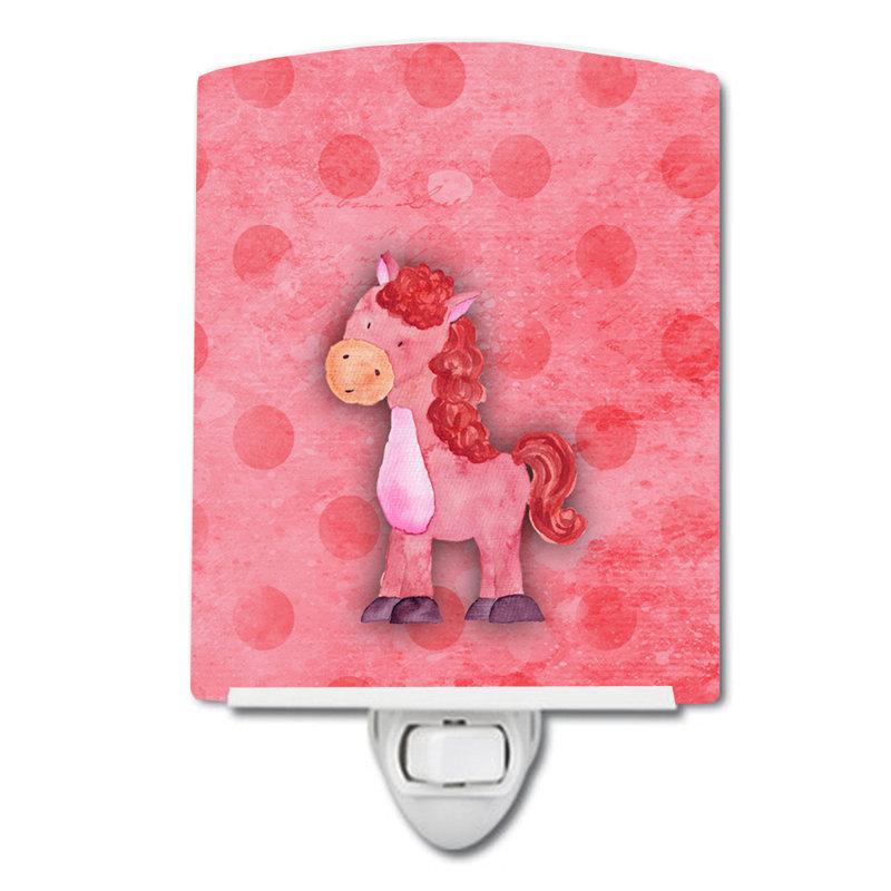 Polka Dots Horse Ceramic Night Light