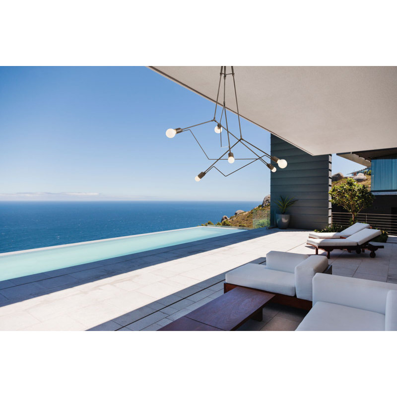 Divergence 6 - Light Outdoor Chandelier, Coastal Bronze, 42.8" - 54.3"