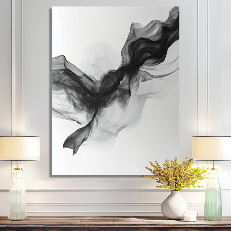 Mono Drift - décoration murale abstraite en métal, impression métallique moderne, L 34 po x H 44 po