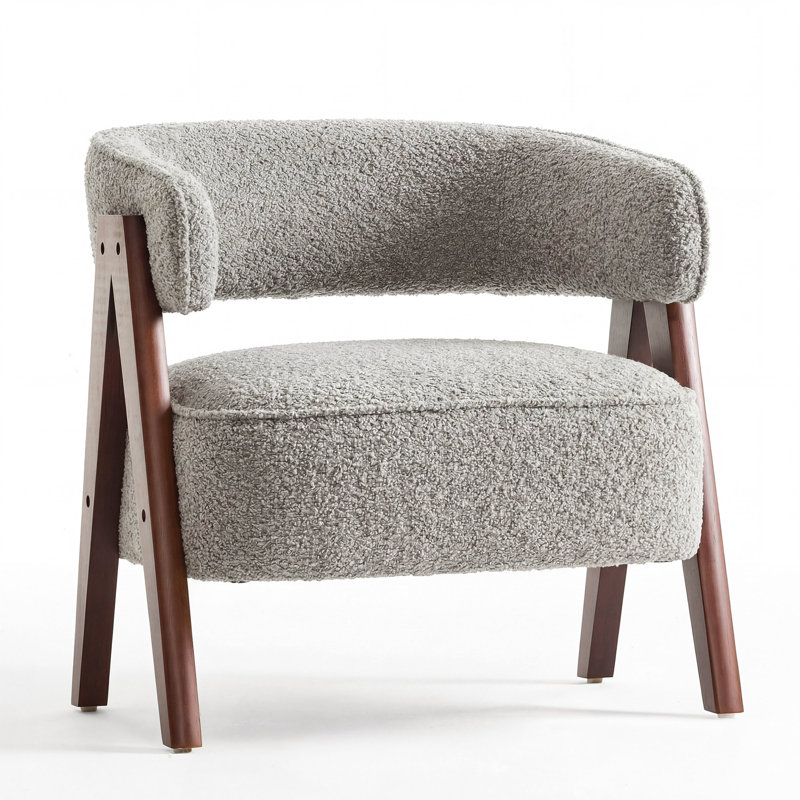 Fauteuil à oreilles Jaytin, Gris clair