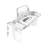 Black Rectangular Leather Standing desk-620100558-620100552