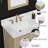 Ronnie 36" Single Vanity With White Carrara Quartz Top, Pre Assembled