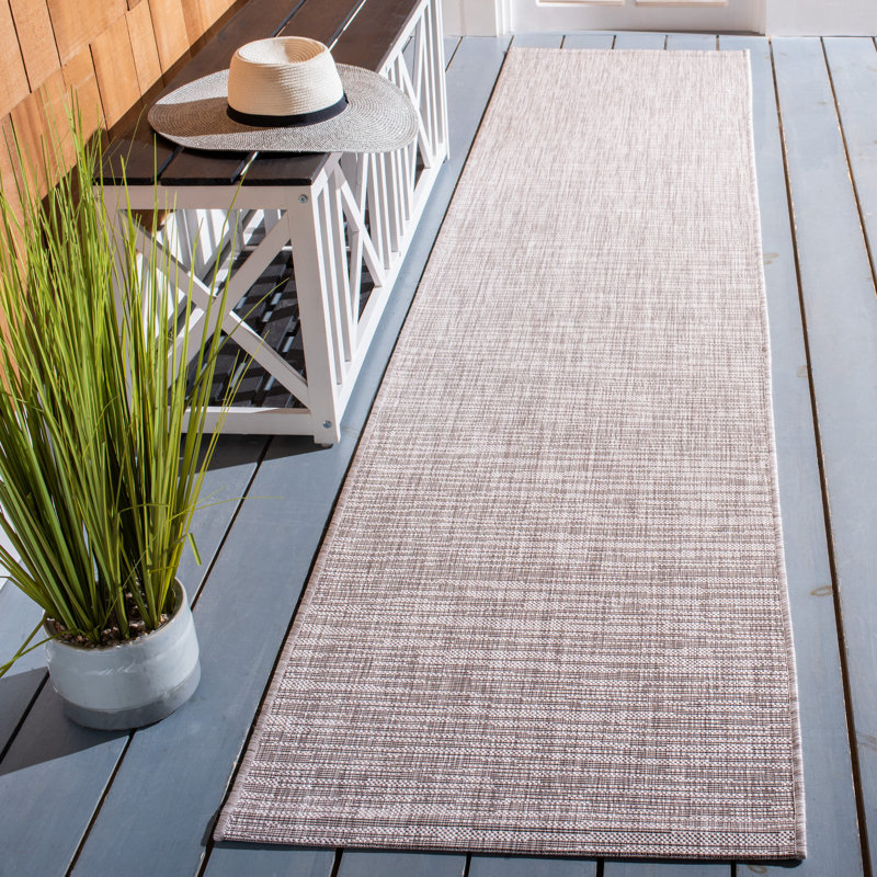 Arneshia Beige/Brown Indoor/Outdoor Area Rug, Runner 2'3" x 10'