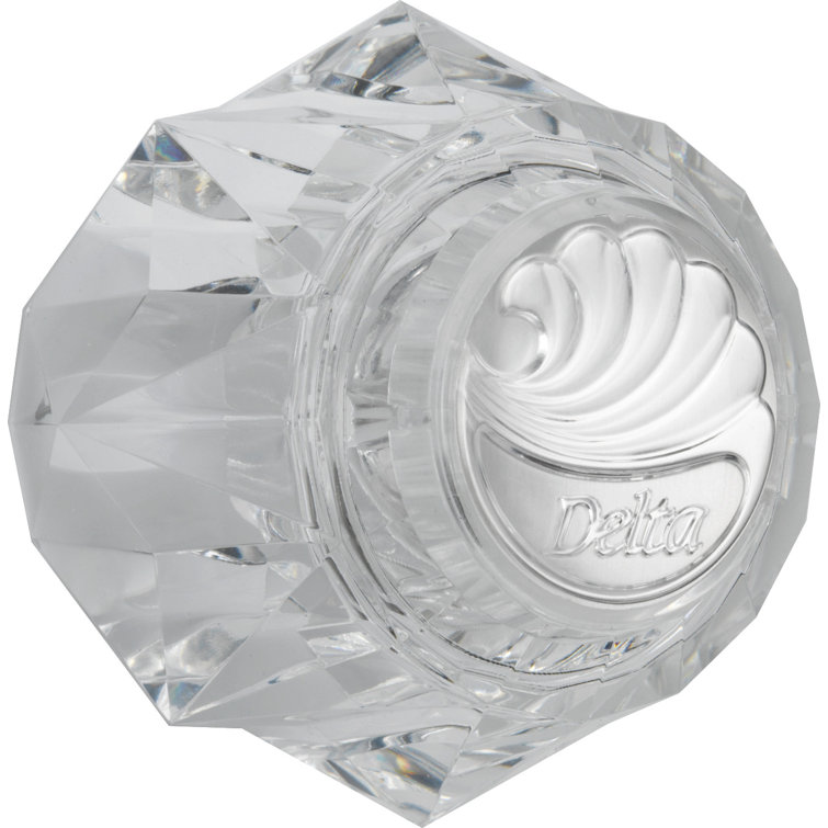 Single Clear Knob Handle Kit with Button and Screw