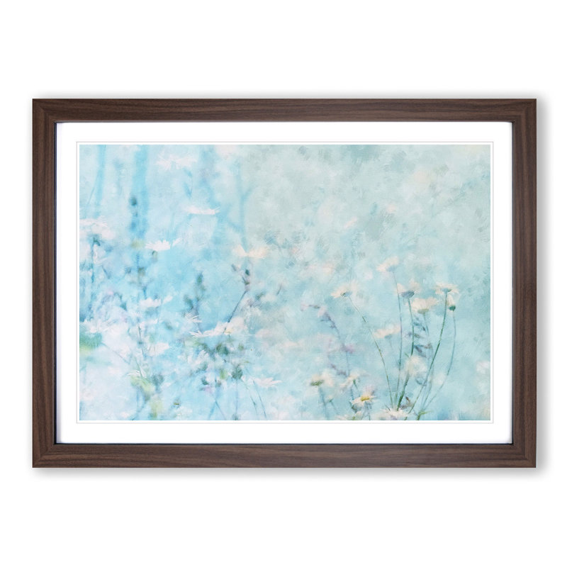 Pretty Flowers - Picture Frame Painting Print, 45cm H x 63cm W x 2cm D, Walnut Framed