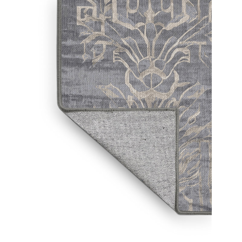 Tapis gris lavable à la machine, Tapis de couloir 2 pi x 5 pi