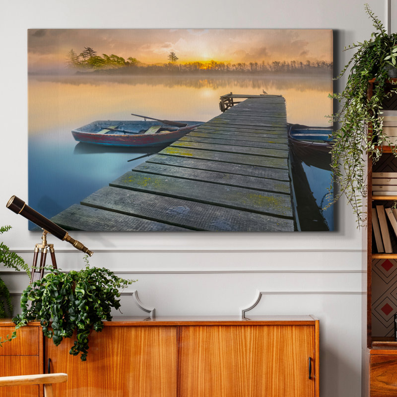 Weathered Pier - reproduction de photo sur toile tendue, H 48 po x l 32 po x P 1 po